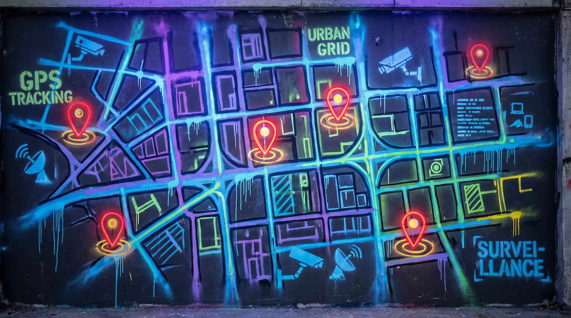 花季传媒在线观看入口IOS 狗仔追踪地图 - 城市涂鸦风格